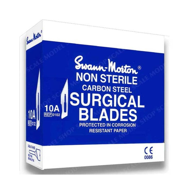 Swann Morton SM0102-BOX 100pk No.10A Non Sterile Carbon Steel Scalpel Blade