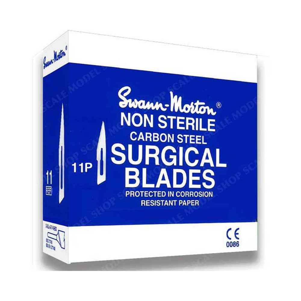 Swann Morton SM0191-BOX 100pk No.11P Steel Scalpel Blade