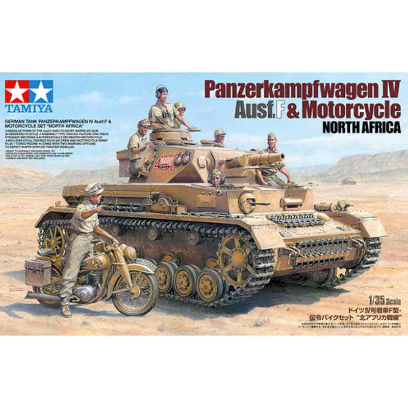 1/35 Panzerkampfwagen IV Ausf F. & Motorcycle North Africa