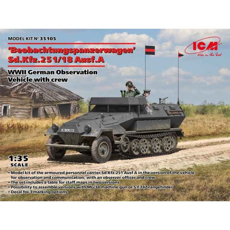 ICM 35105 1/35 Beobachtungspanzerwagen’ Sd.Kfz.251/18 Ausf.A