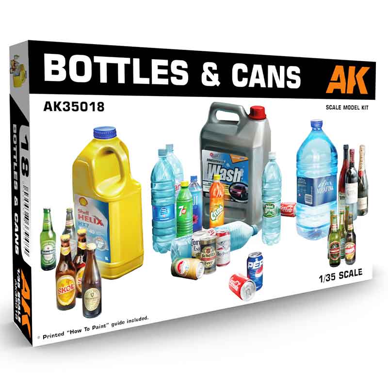 AK Interactive AK35018 1/35 Bottles & Cans
