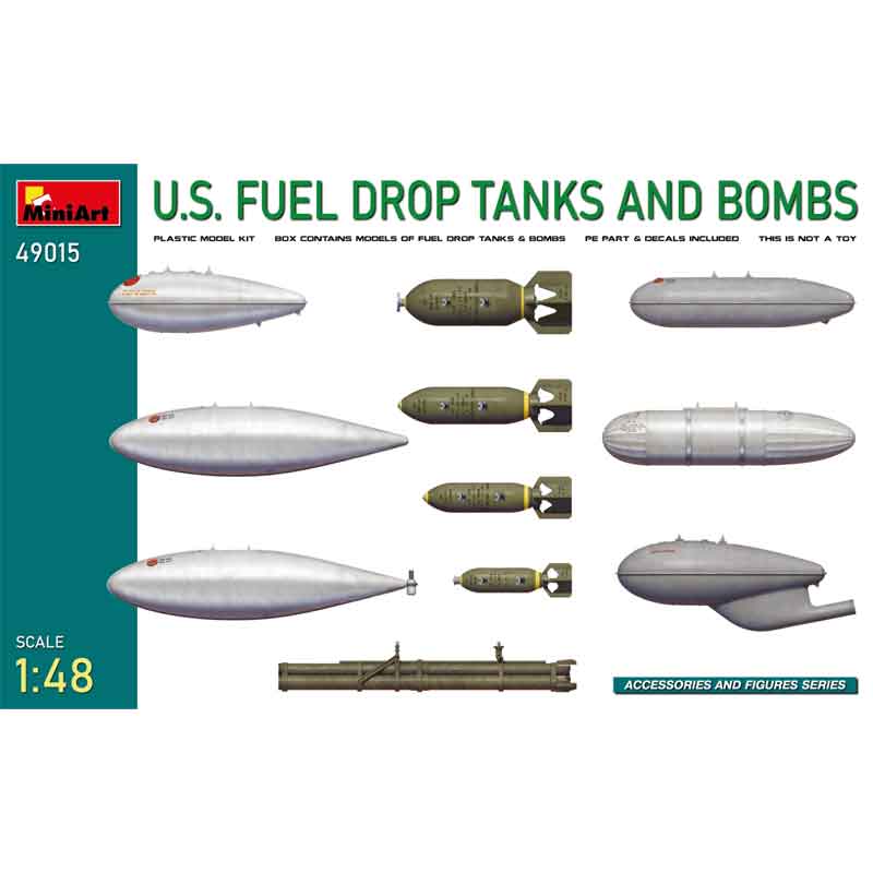 Miniart 49015 1/48 US Fuel Drop Tanks and Bombs