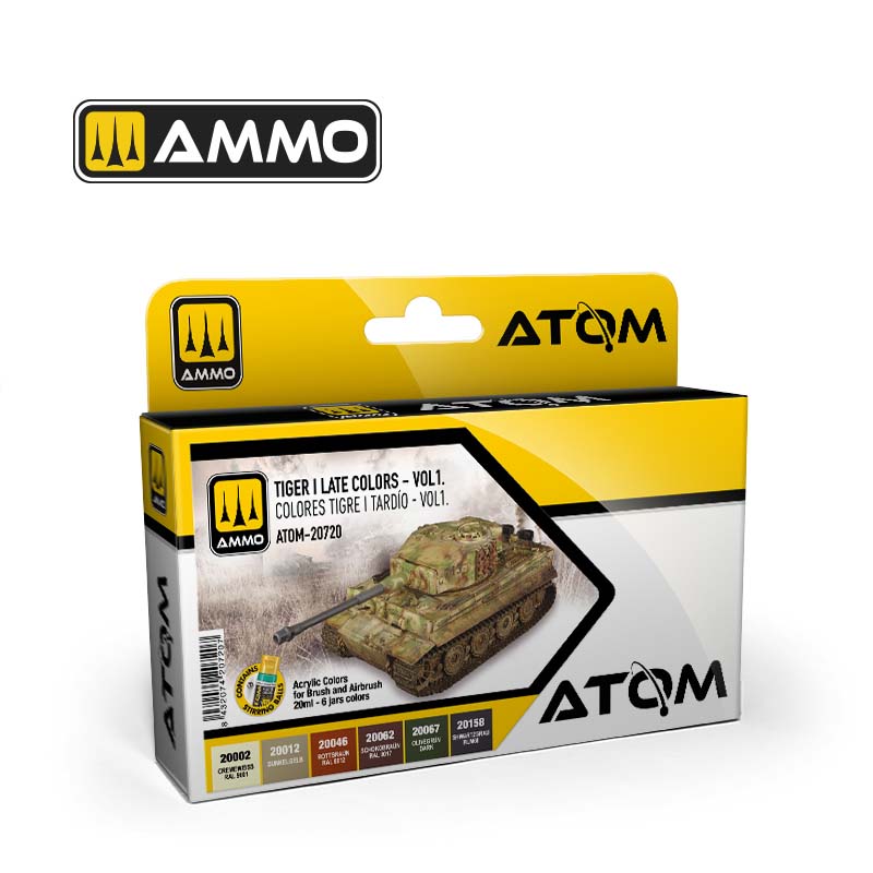 Ammo ATOM-20720 ATOM Tiger I Late Colors Set Vol.1