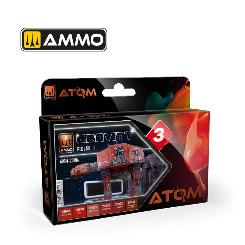 Ammo ATOM-20806 ATOM Gravity Set 3 -Red