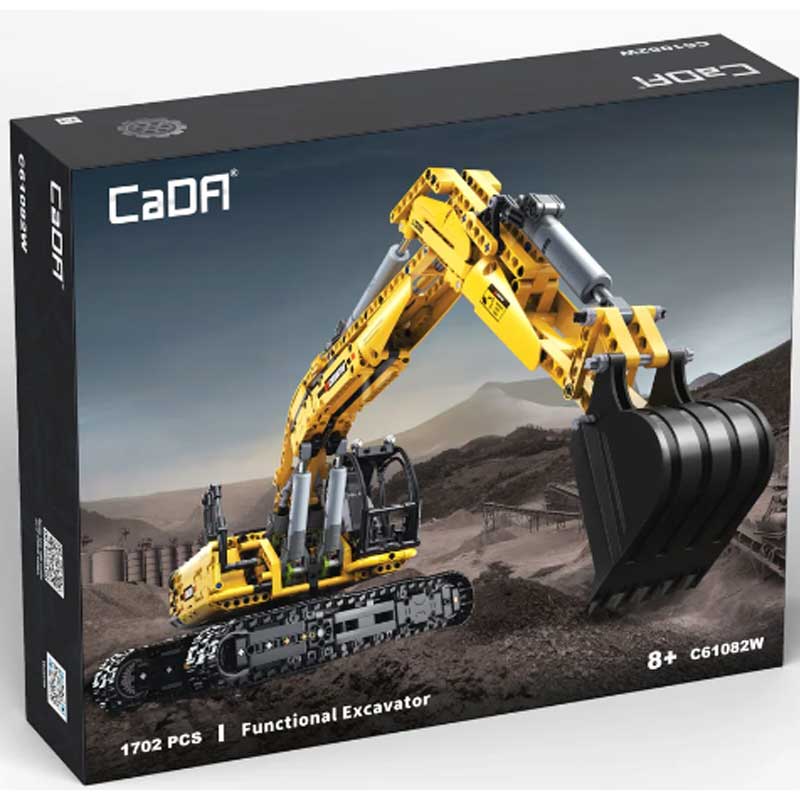 CaDA Bricks C61082W Functional Excavator - 1702 pcs