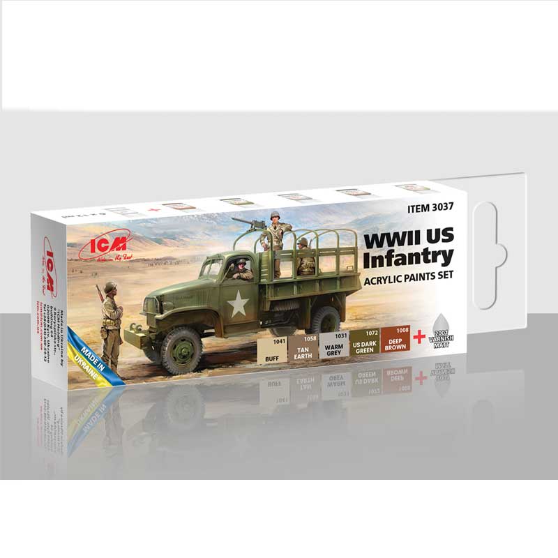 ICM 3037 Paint Set - WWII US Infantry