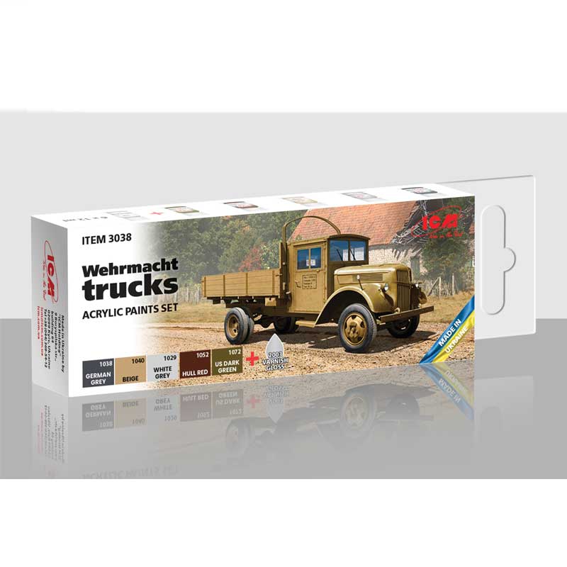 ICM 3038 Paint Set - Wehrrmacht Trucks