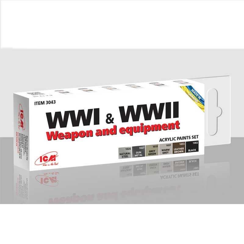 ICM 3043 Paint Set - WWI & WWII Weapons and Equipment