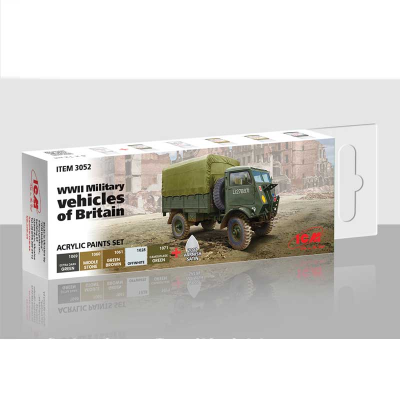ICM 3052 Paint Set - WWII Military Vehicles of Britain
