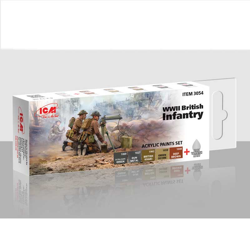 ICM 3054 Paint Set - WWII British Infantry