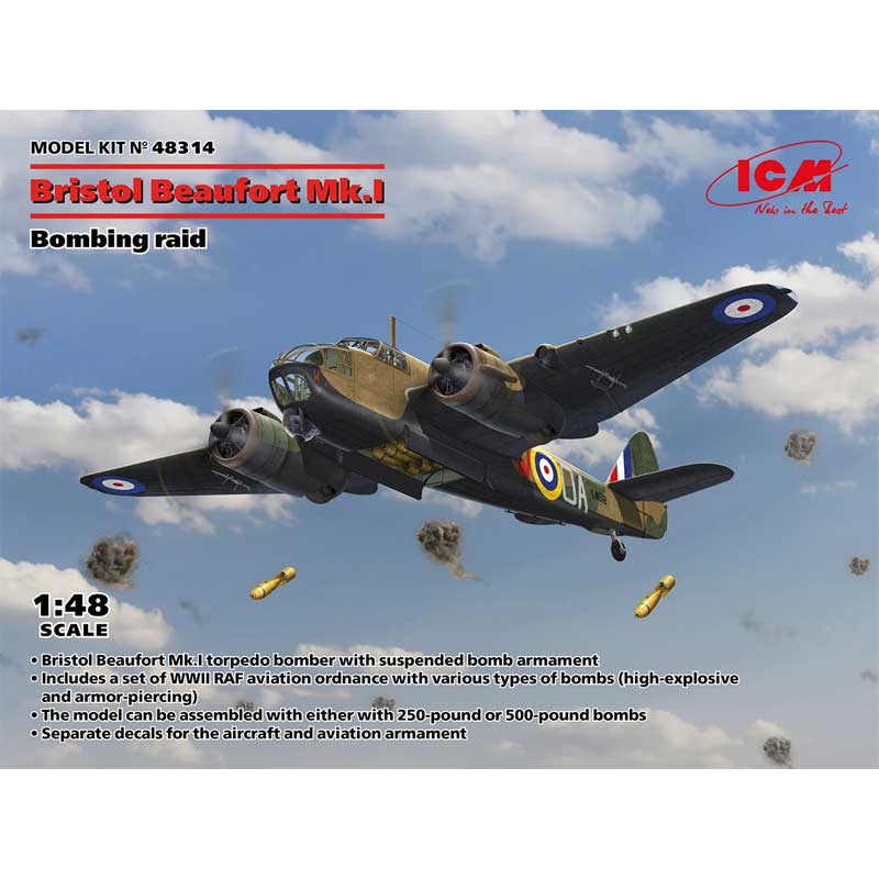 1/48 Bristol Beaufort Mk.I Bombing Raid ICM 48314