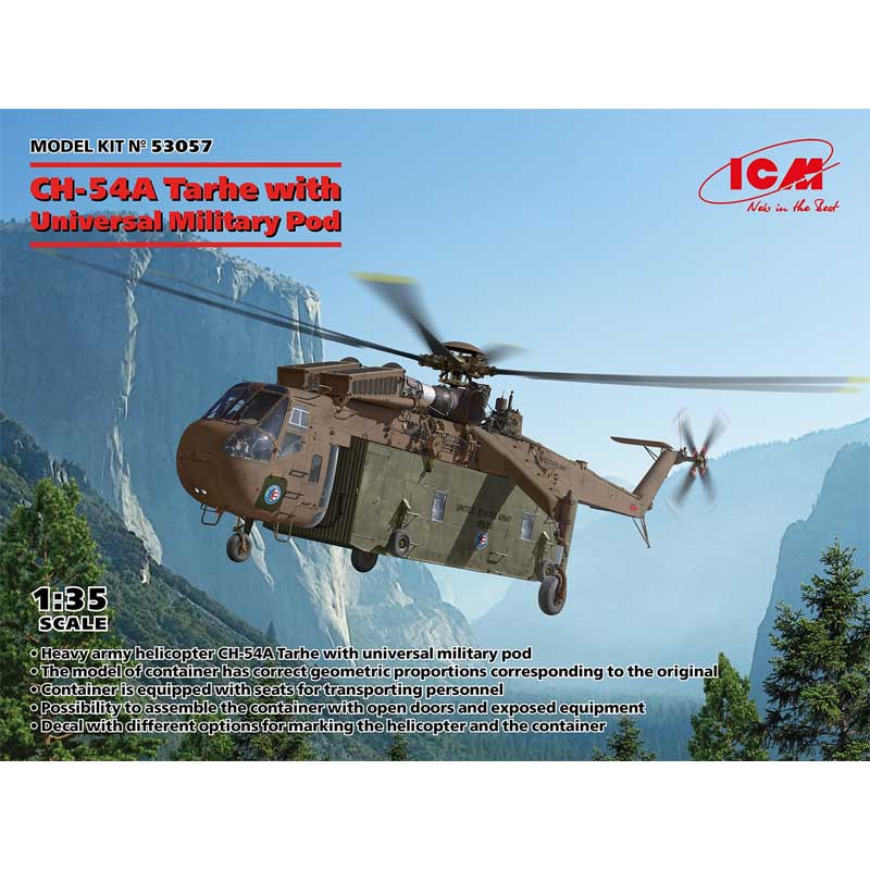 1/35 Sikorsky CH-54A Tarhe with Universal Military Pod ICM 53057
