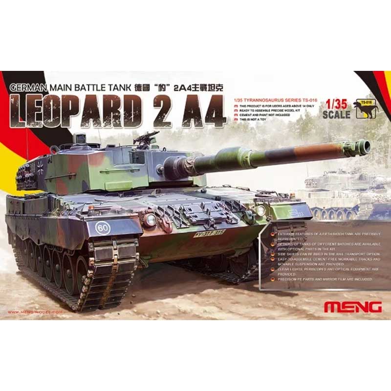 1/35 German Main Battle Tank Leopard 2 A4 Meng Model TS-016