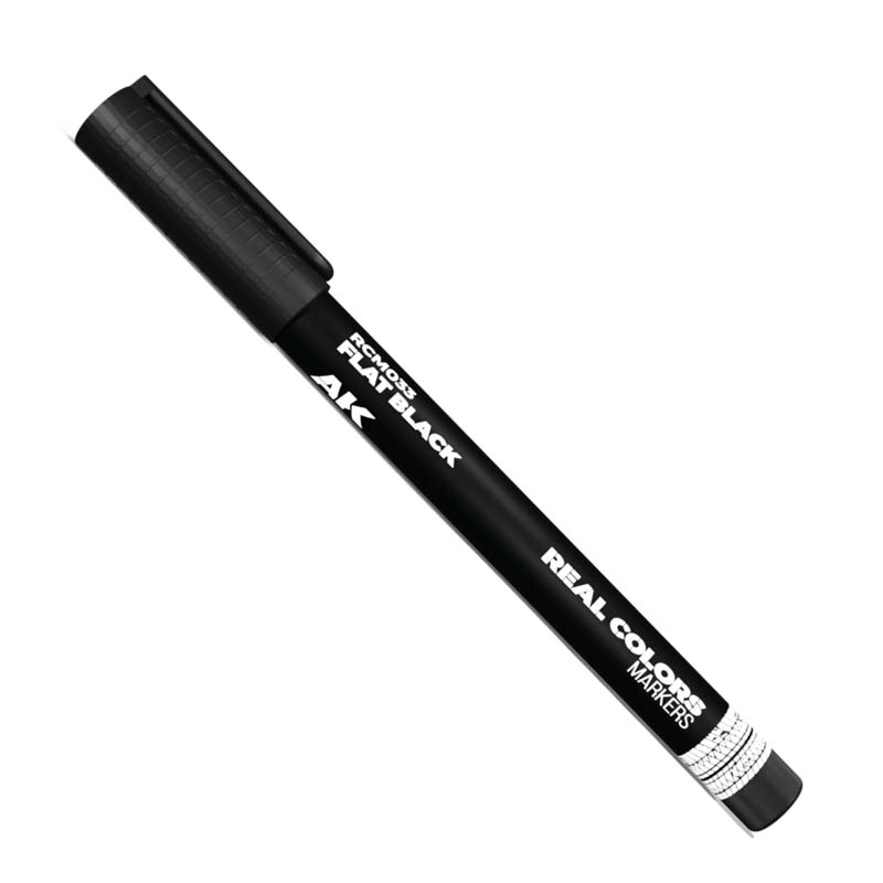 AK Interactive RCM033 Flat Black Real Colors Markers