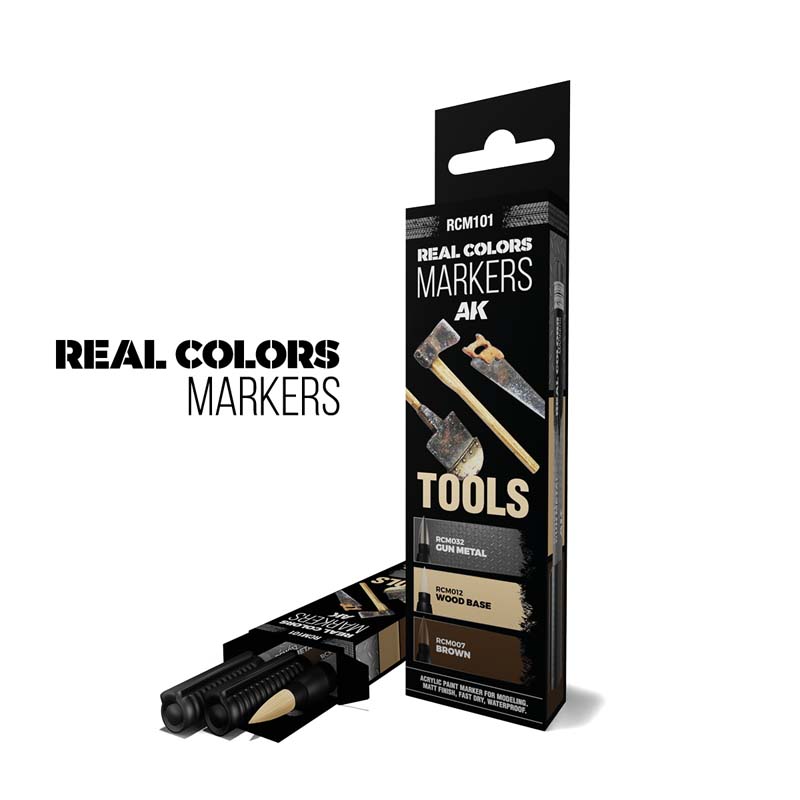 AK Interactive RCM101 Tools - Set 3 Real Colors Markers