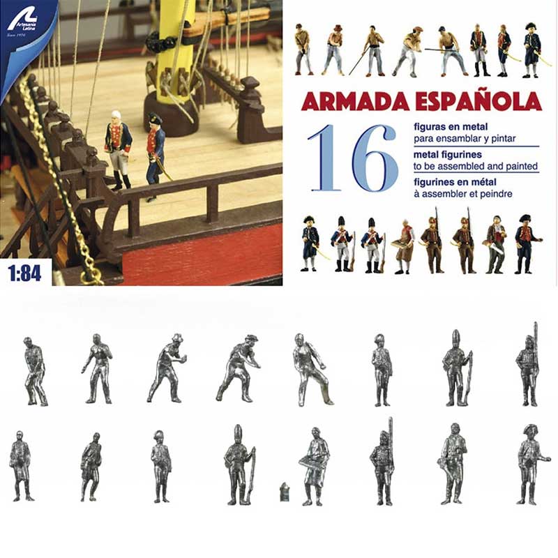 Spanish Armada Metal Figures (X16) Artesania Latina AL22901F