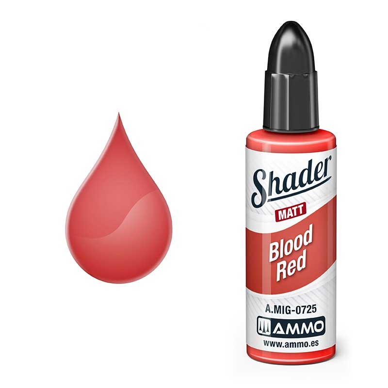 10ml MATT SHADER Blood Red Ammo A.MIG-0725