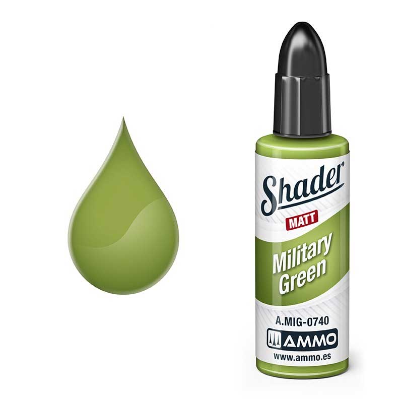 10ml MATT SHADER Military Green Ammo A.MIG-0740