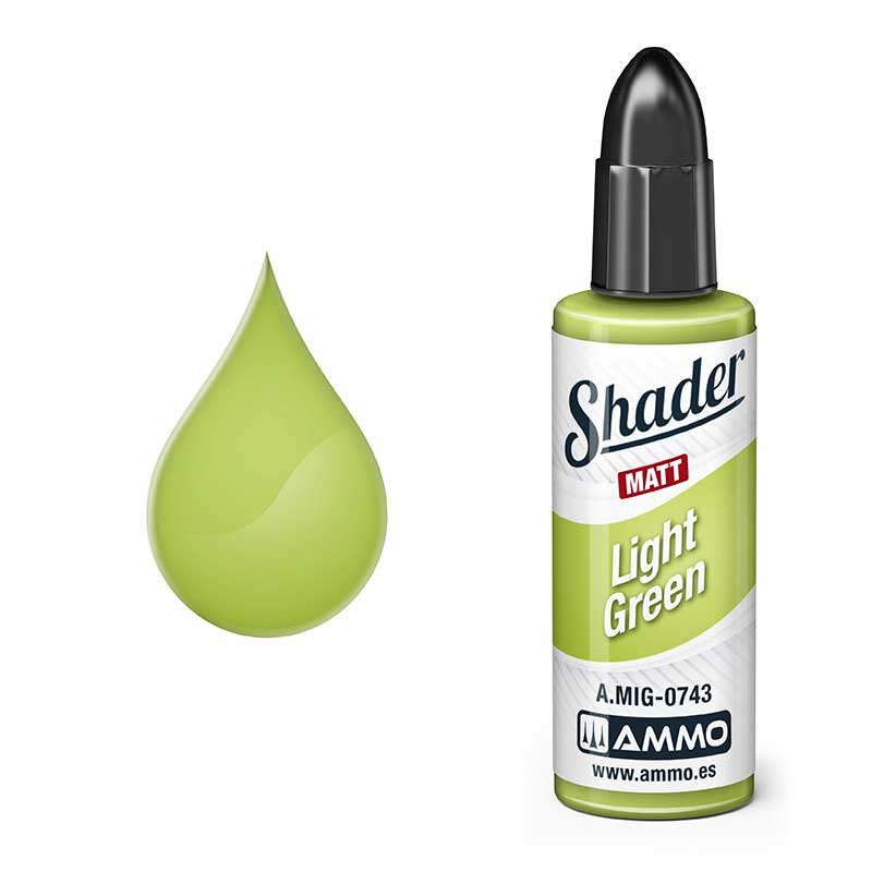 10ml MATT SHADER Light Green Ammo A.MIG-0743