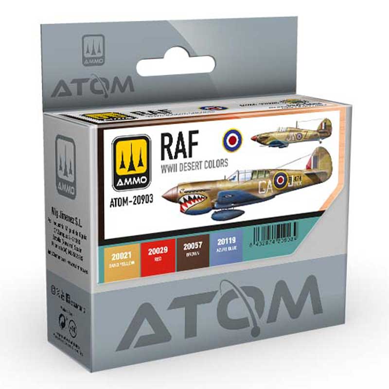 ATOM RAF WWII Desert Colors Set Ammo ATOM-20903