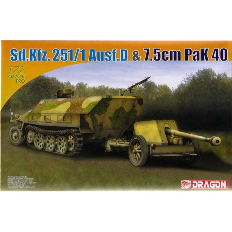 1/72 Sd Kfz251/1Ausf D +7.5Cm Dragon 7369