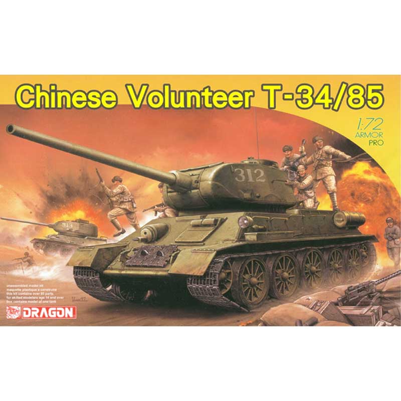 1/72  Chinese Volunteer T-34/85 Dragon 7668