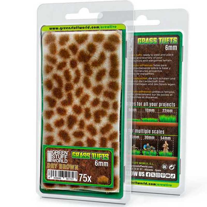 Static Grass Tufts 6 mm - Dry Brown GreenStuffWorld 10672