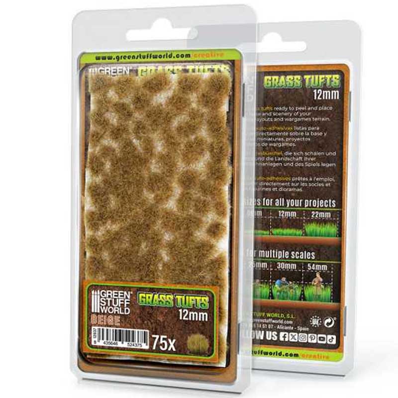 Static Grass Tufts 12 mm - Beige GreenStuffWorld 12937