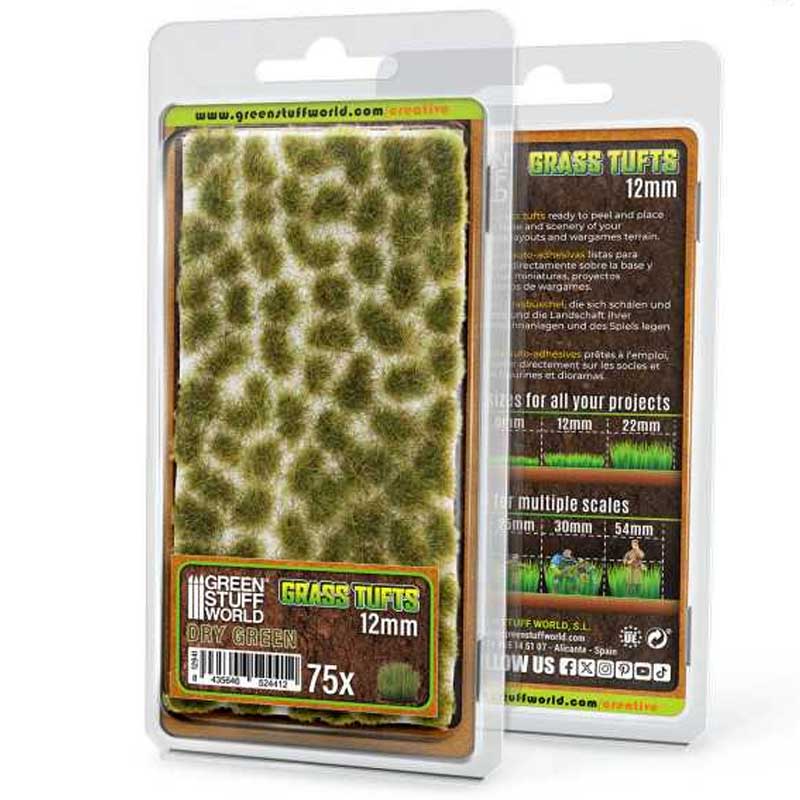 Static Grass Tufts 12 mm - Light Green GreenStuffWorld 12943