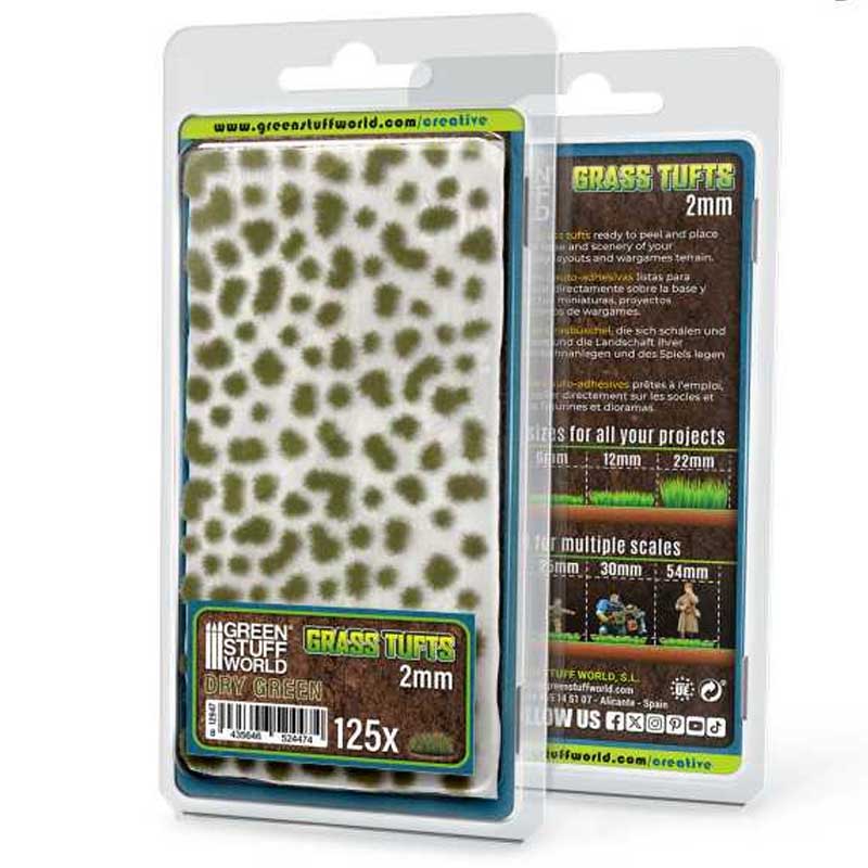 Static Grass Tufts 2 mm - Dry Green GreenStuffWorld 12947
