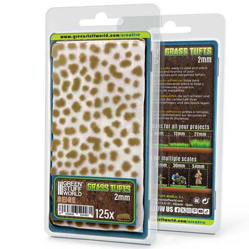 Static Grass Tufts 2 mm - Beige GreenStuffWorld 12948