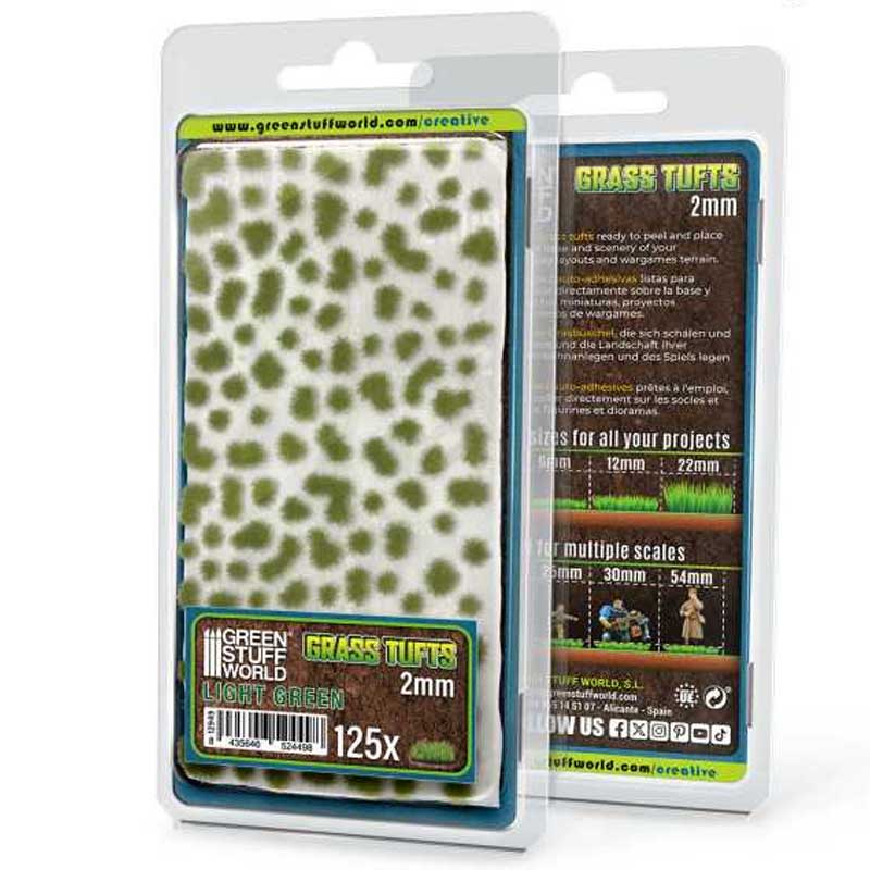 Static Grass Tufts 2 mm - Light Green GreenStuffWorld 12949