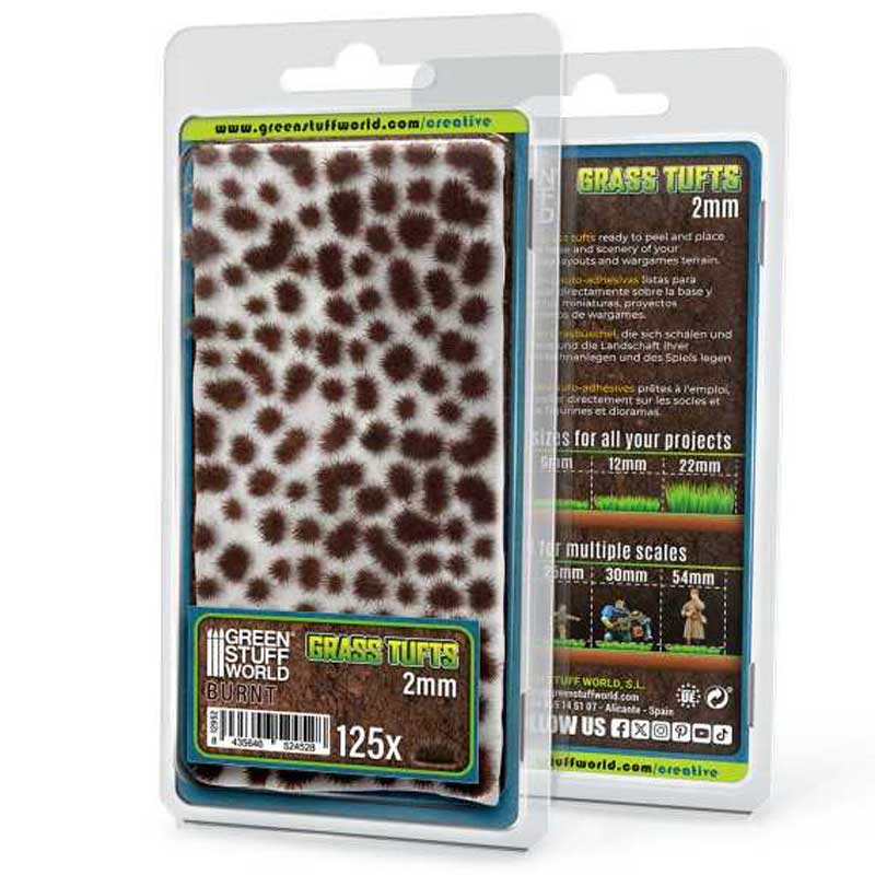 Static Grass Tufts 2 mm - Burnt Brown GreenStuffWorld 12952