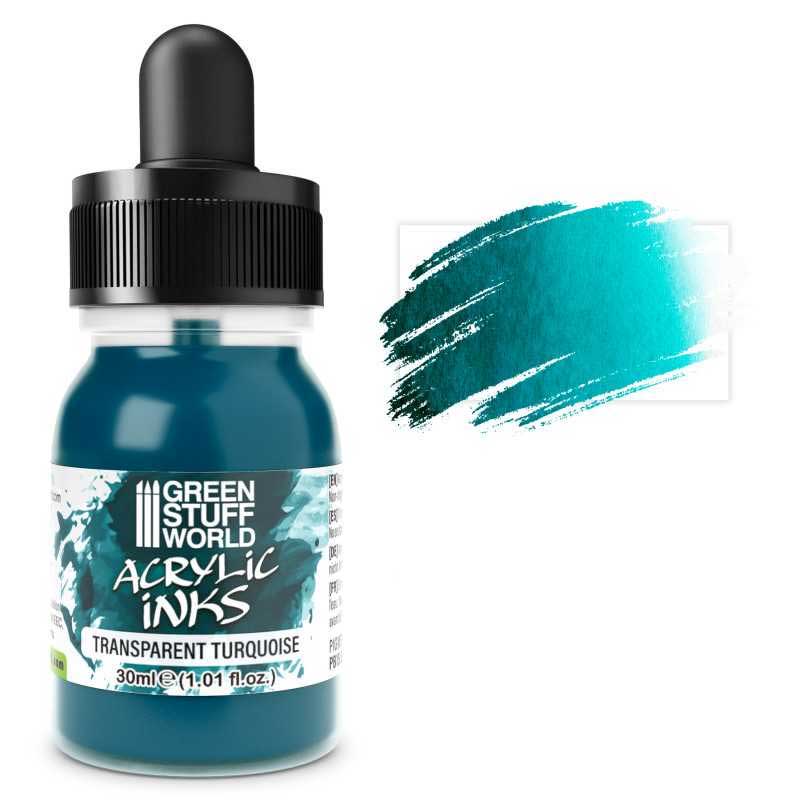 Transparent Acrylic Ink - Turquoise GreenStuffWorld 4284