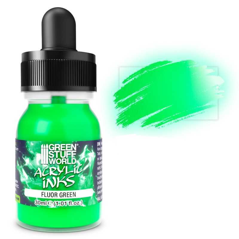 Fluorescent  Acrylic Ink - Green GreenStuffWorld 5097