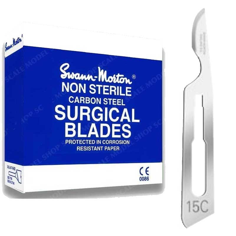100x No.15C Scalpel Blades Swann Morton 121