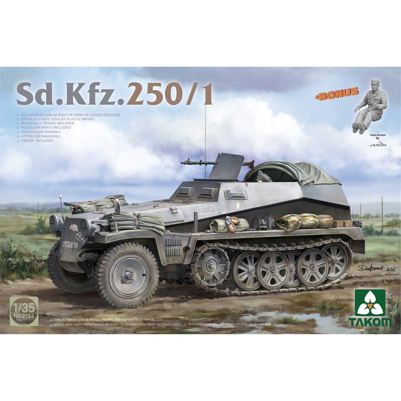 1/35 German WWII Sd Kfz 250/1 Half-track Takom 02184