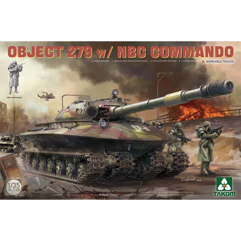 1/35 Soviet Object 279 concept heavy tank w/ NBC Commando Takom 02188