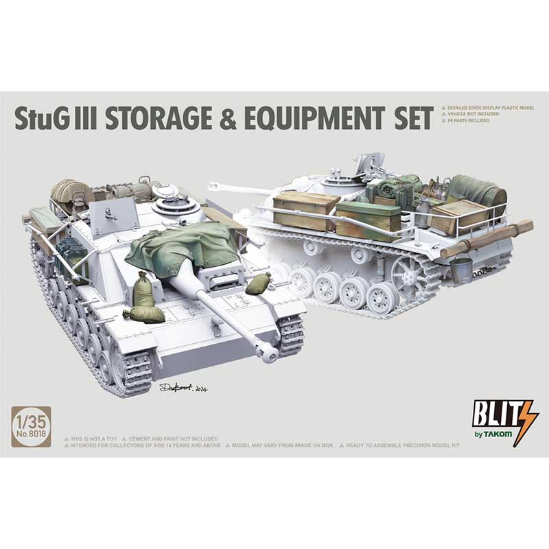 1/35 German WWII StuG III Assault Gun Storage & Equipment Set Takom 08018