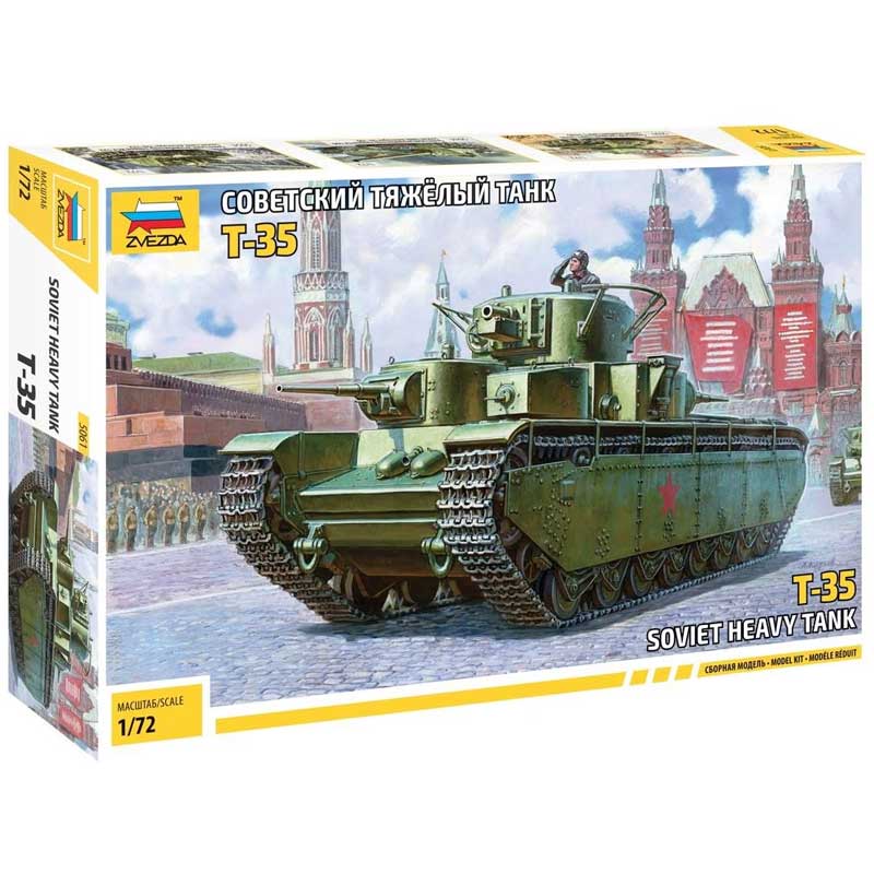 1/72 Soviet Heavy Tank T-35 Zvezda 5061