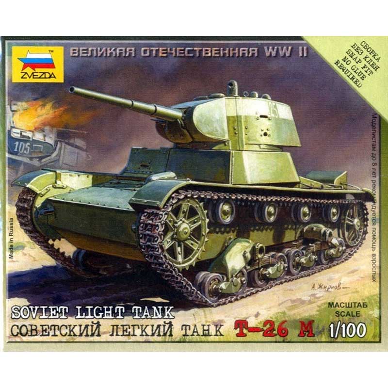 1/100 Soviet Light Tank Snap Kit Zvezda 6113