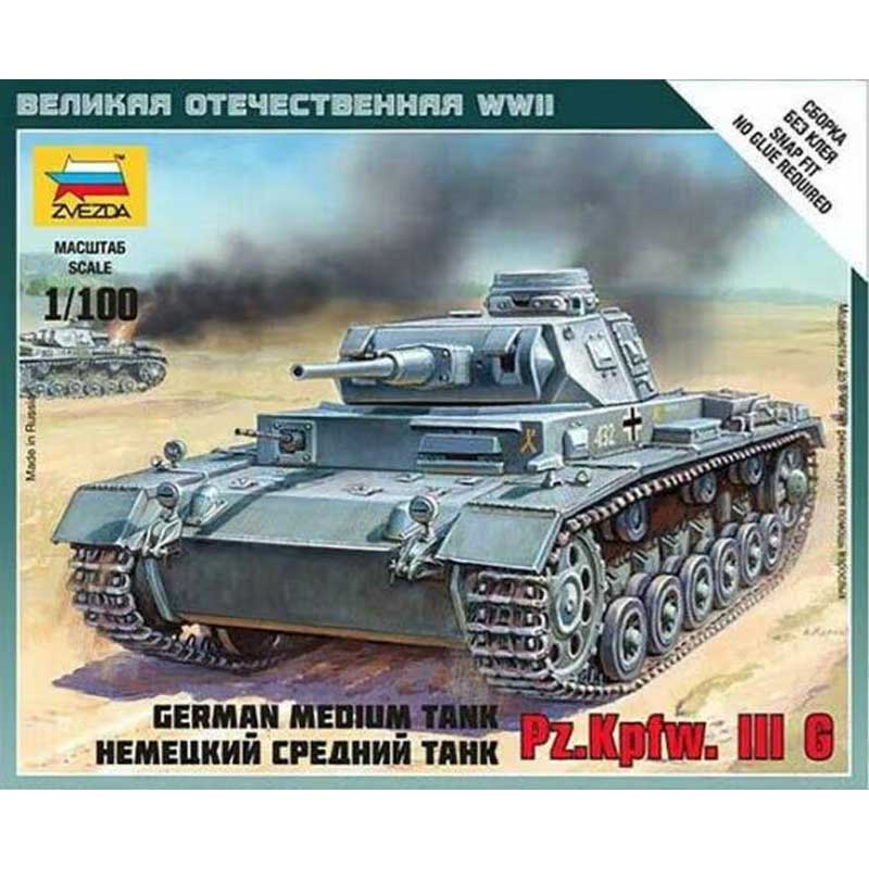 1/100 German Tank Panzer Iii Zvezda 6119