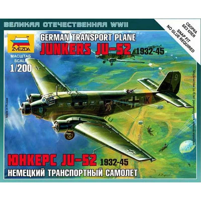 1/200 Junkers Ju-52 Transport Plane Zvezda 6139