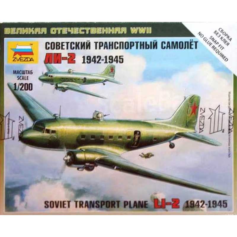 1/200 Li-2 Soviet Transport Plane Zvezda 6140