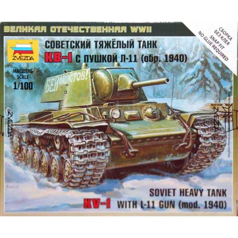 1/100 Soviet Heavy Tank Kv-1 Zvezda 6141