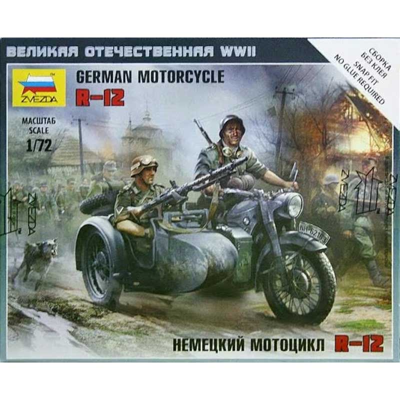 1/72 German Motorcycle R-12 Zvezda 6142