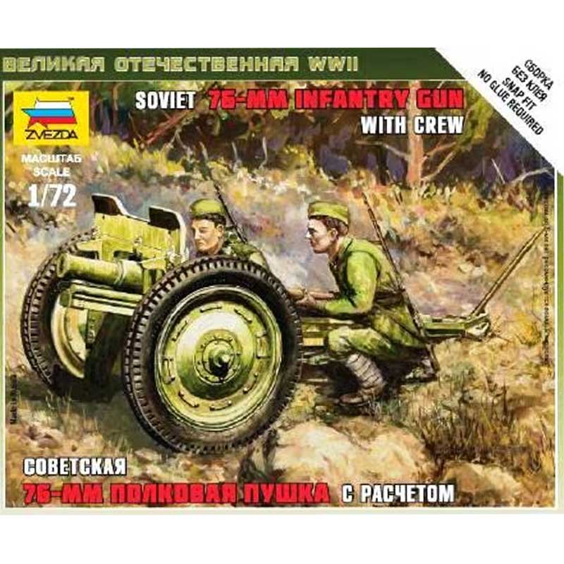 1/72 Soviet 76-Mm Gun Zvezda 6145