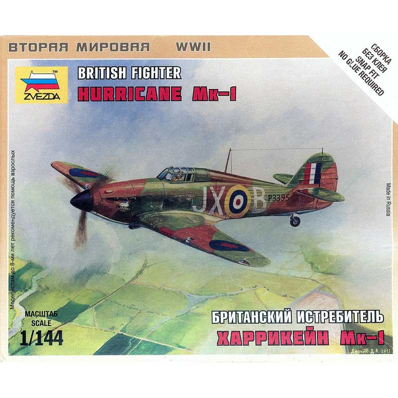 1/144 British Fighter Hurricane Mk1 Zvezda 6173