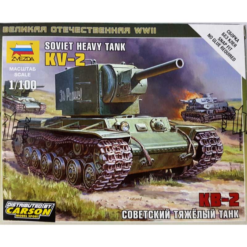 1/100 Soviet Tank Kv-2 Zvezda 6202