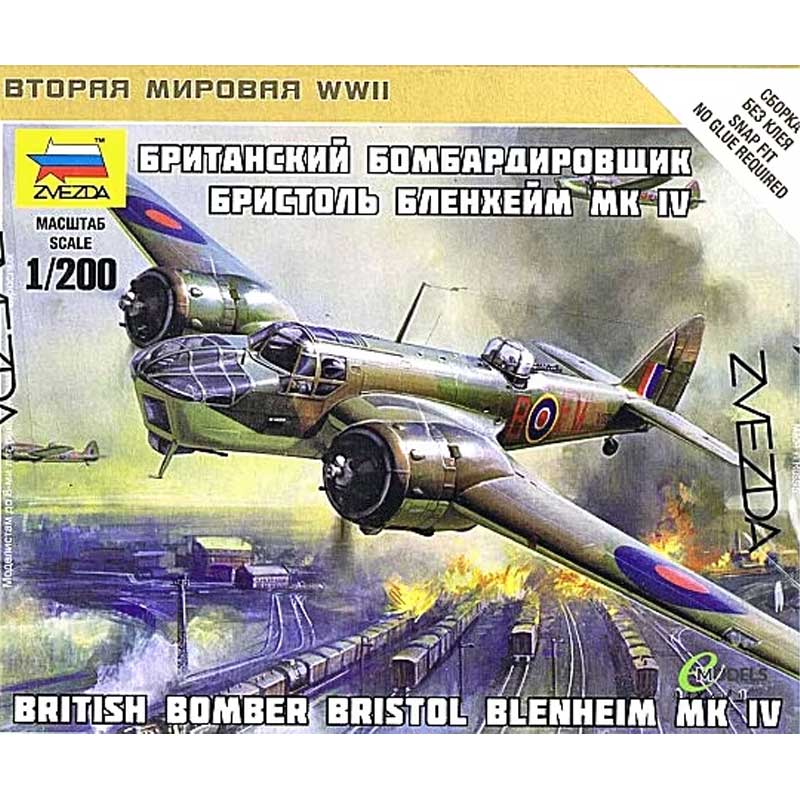 1/200 Bristol Blenheim Brit Wwii Bomber Zvezda 6230